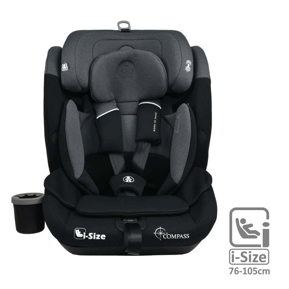 BEBE STARS Κάθισμα Αυτοκινήτου Isofix i-Size Compass Steel (76-150cm)