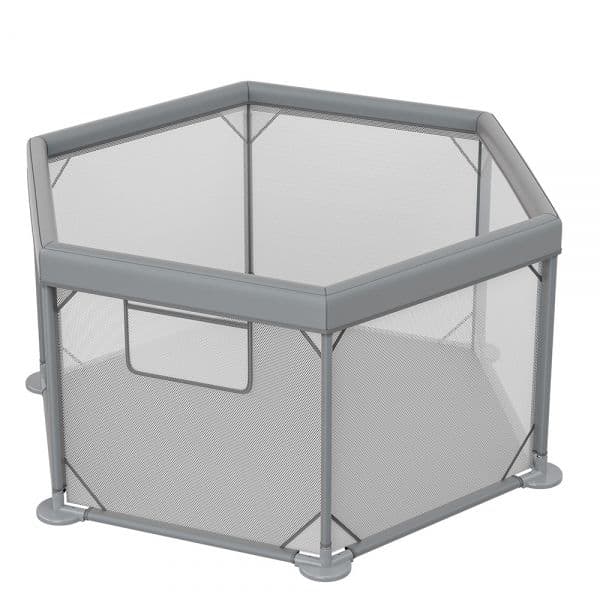 BEBE STARS Εξάγωνο Πάρκο Για Μωρά Nestile Grey 135×135cm