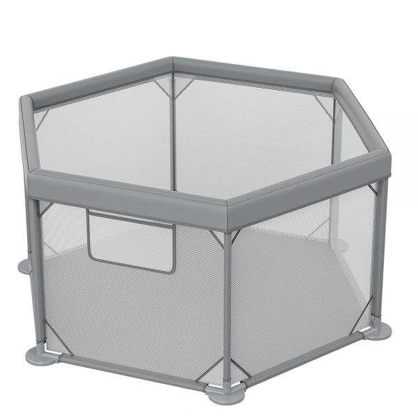 BEBE STARS Εξάγωνο Πάρκο Για Μωρά Nestile Grey 135×135cm