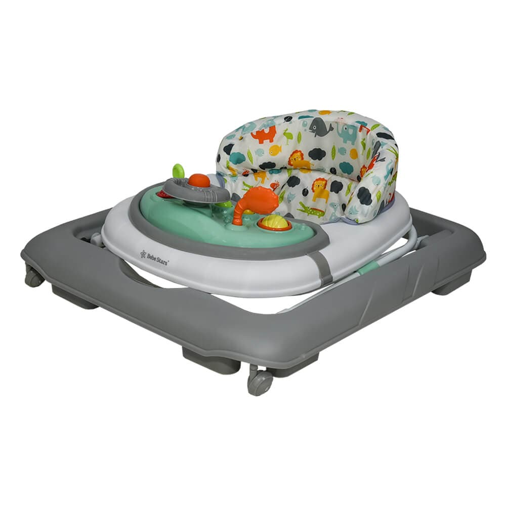 BEBE STARS Στράτα Περπατούρα Zoo Grey (6+ μηνών)