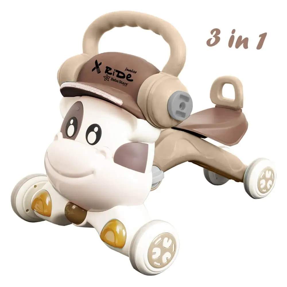 BEBE STARS Στράτα Περπατούρα X-Ride Junior 3in1 Beige (6+ μηνών)