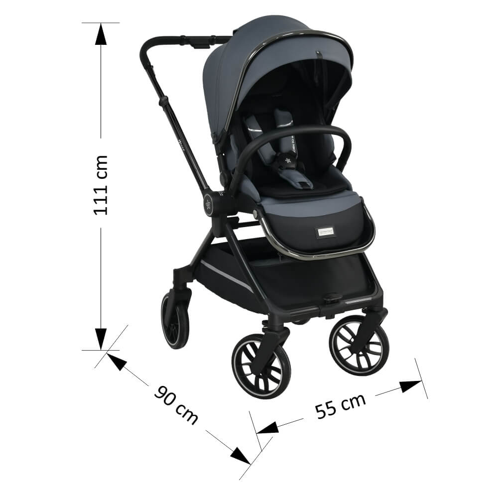 BEBE STARS Καρότσι 2 Σε 1 Mirage Grey