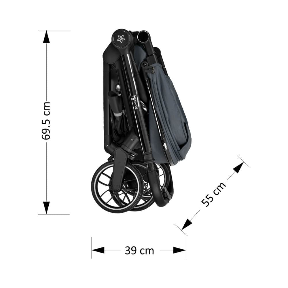 BEBE STARS Καρότσι 2 Σε 1 Mirage Grey