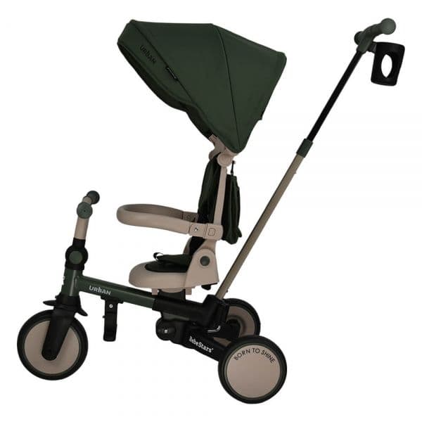 BEBE STARS Παιδικό Τρίκυκλο Ποδήλατο Ισορροπίας Urban 7in1 Forest Green (12+ μηνών)