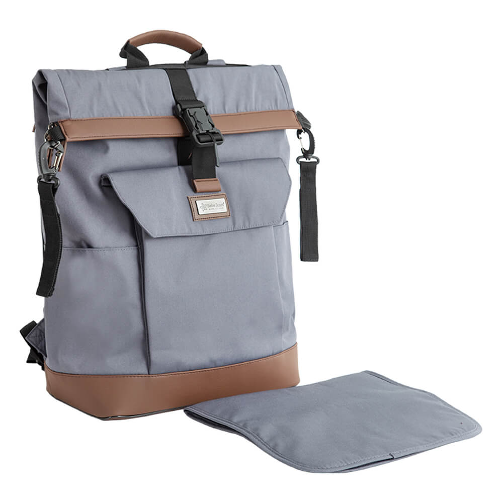 BEBE STARS Τσάντα Πλάτης Με Αλλαξιέρα Grey-Brown