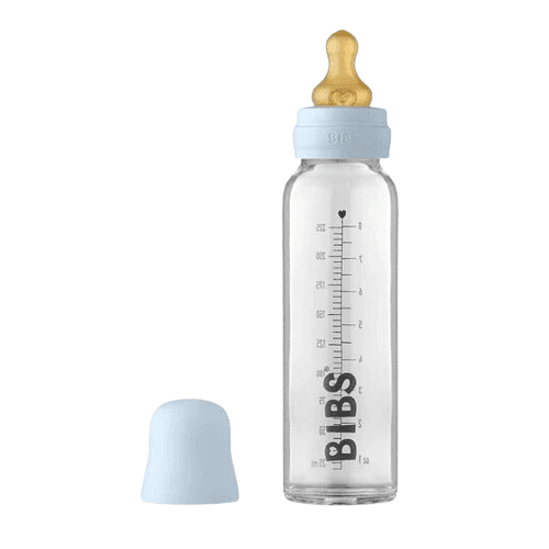 BIBS Γυάλινο Μπιμπερό Baby Blue 225ml (0+ μηνών)