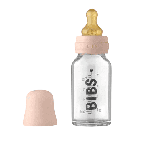 BIBS Γυάλινο Μπιμπερό Blush 110ml (0+ μηνών)