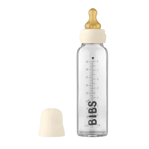 BIBS Γυάλινο Μπιμπερό Ivory 225ml (0+ μηνών)