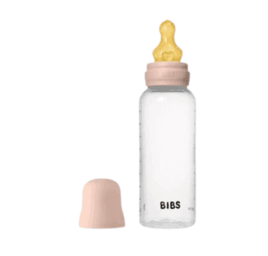 BIBS Πλαστικό Μπιμπερό Latex Medium Flow Blush 270ml (2+ μηνών)
