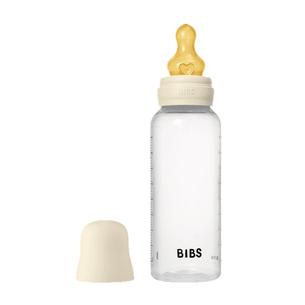 BIBS Πλαστικό Μπιμπερό Latex Medium Flow Ivory 270ml (2+ μηνών)