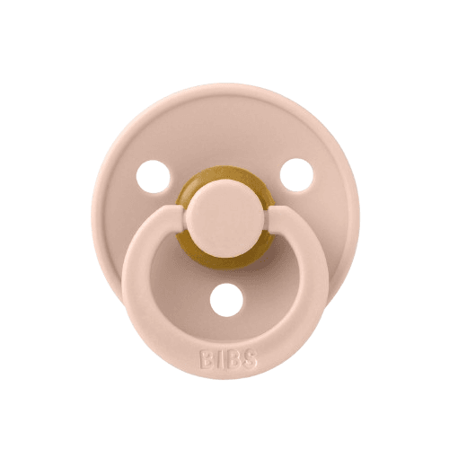 BIBS Στρογγυλή Πιπίλα Latex Colour Blush (0-6 μηνών)