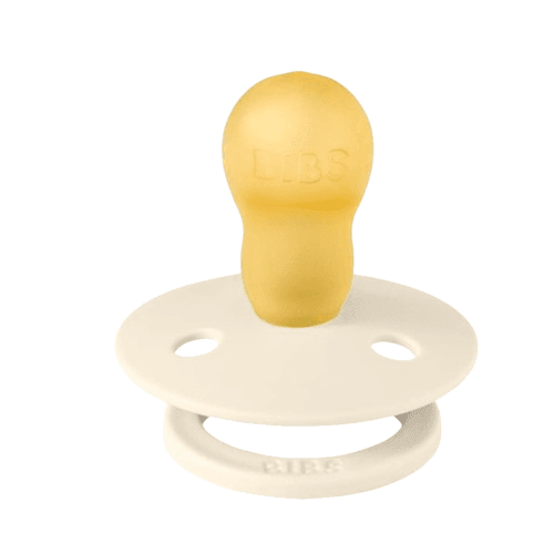 BIBS Στρογγυλή Πιπίλα Latex Colour Ivory (0-6 μηνών)