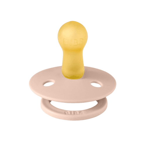 BIBS Στρογγυλή Πιπίλα Latex Colour Blush (0-6 μηνών)