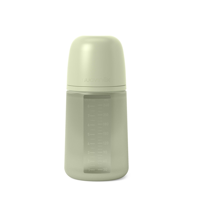 SUAVINEX Μπιμπερό Όλο Σιλικόνη Με Θηλή Σιλικόνης SX-Pro Physio Green 240ml (3+ μηνών)