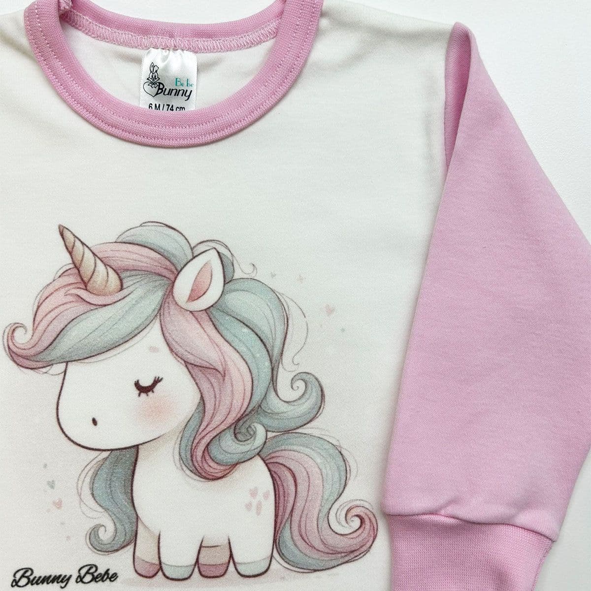 BUNNY BEBE Βρεφικές Πιτζάμες Για Κορίτσι Μονόκερος Ροζ