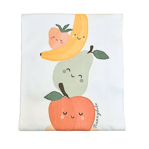 BUNNY BEBE Καλοκαιρινή Κουβέρτα Αγκαλιάς Interlock Fruits