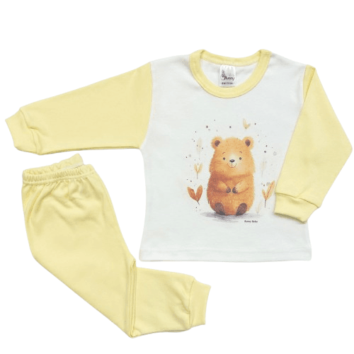 BUNNY BEBE Βρεφικές Πιτζάμες Κάστορας Κίτρινο