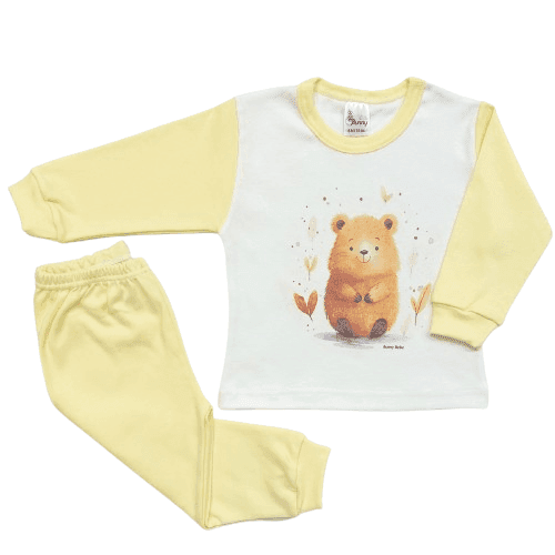 BUNNY BEBE Βρεφικές Πιτζάμες Κάστορας Κίτρινο