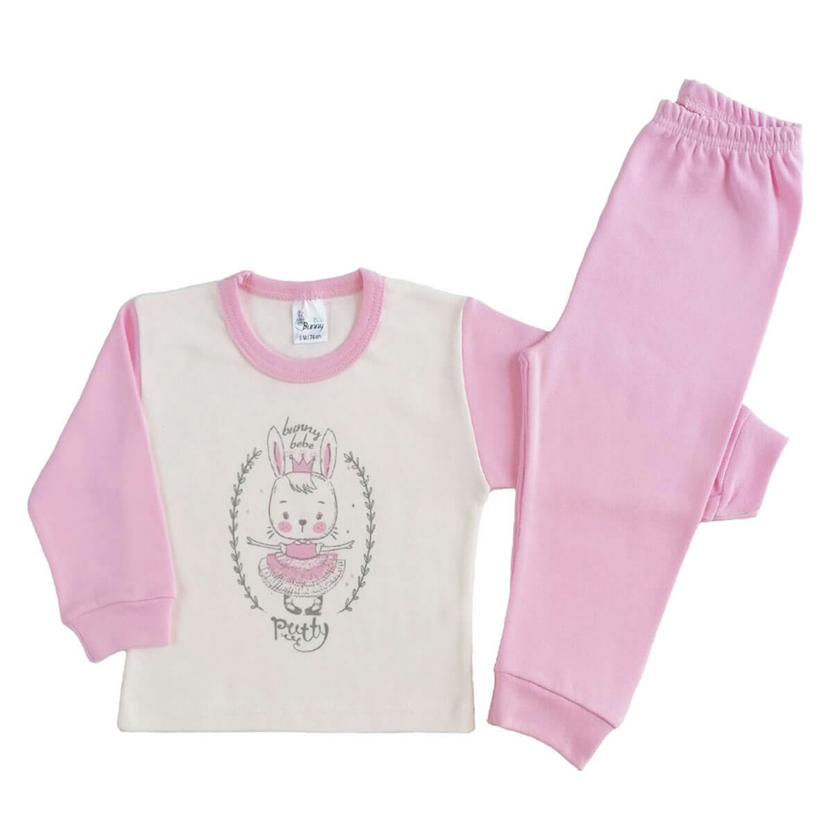 BUNNY BEBE Βρεφικές Πιτζάμες Για Κορίτσι Rabbit Pink