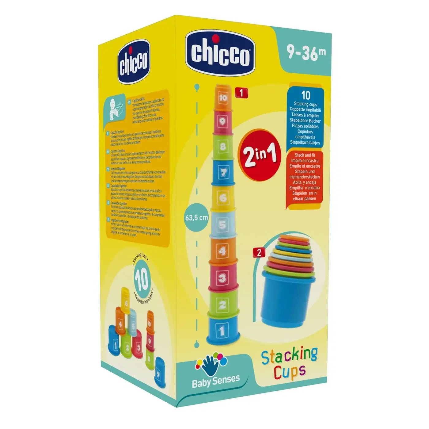 CHICCO Παζλ Πυραμίδας Με Κυπελλάκια (9-36 μηνών)