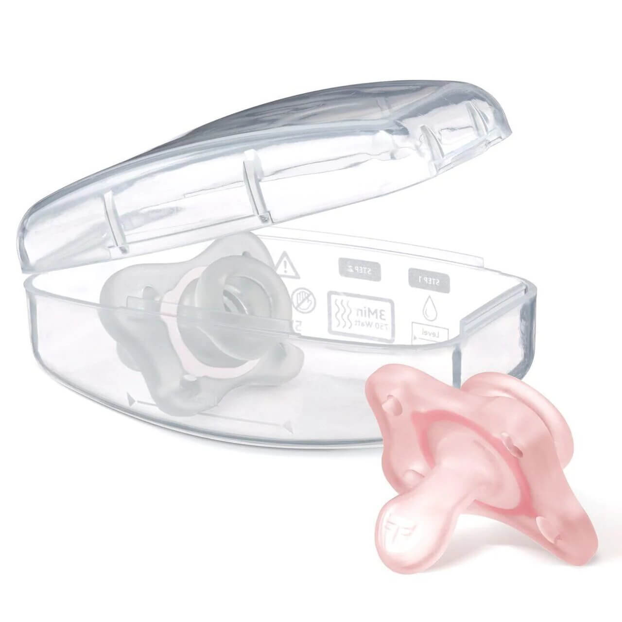 CHICCO Σετ Πιπίλες Όλο Σιλικόνη Physio Mini Soft Pink (0-2 μηνών)