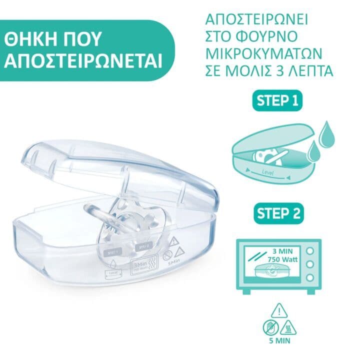 CHICCO Πιπίλα Όλο Σιλικόνη Physio Forma Dual Soft Mint (0-2 μηνών)