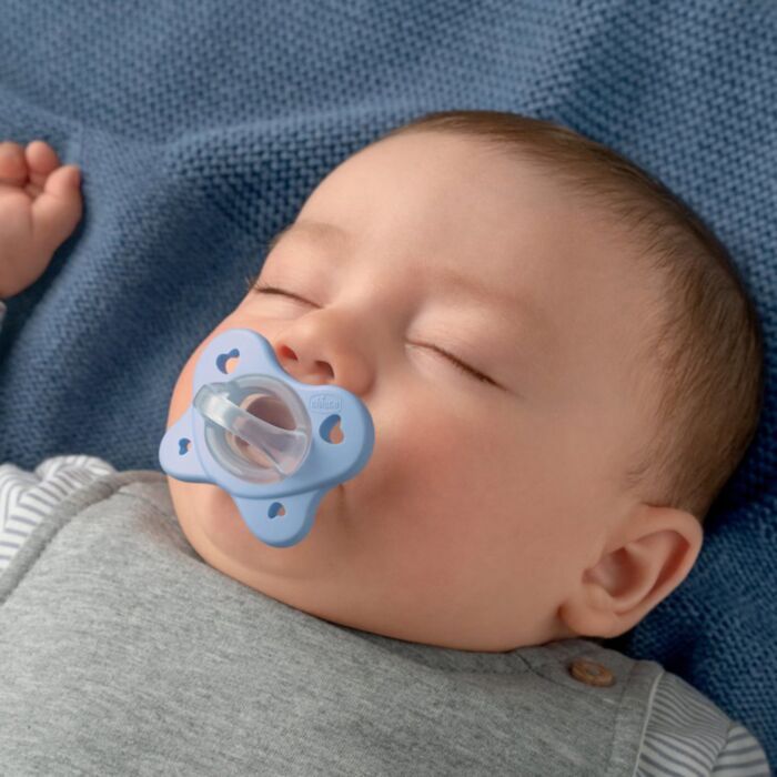 CHICCO Πιπίλα Όλο Σιλικόνη Physio Forma Dual Soft Mint (0-2 μηνών)