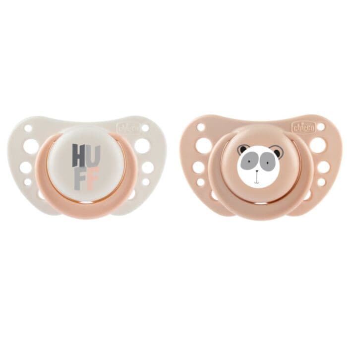 CHICCO Σετ Πιπίλες Σιλικόνης Physio Forma Air Panda & Huff (0-6 μηνών)
