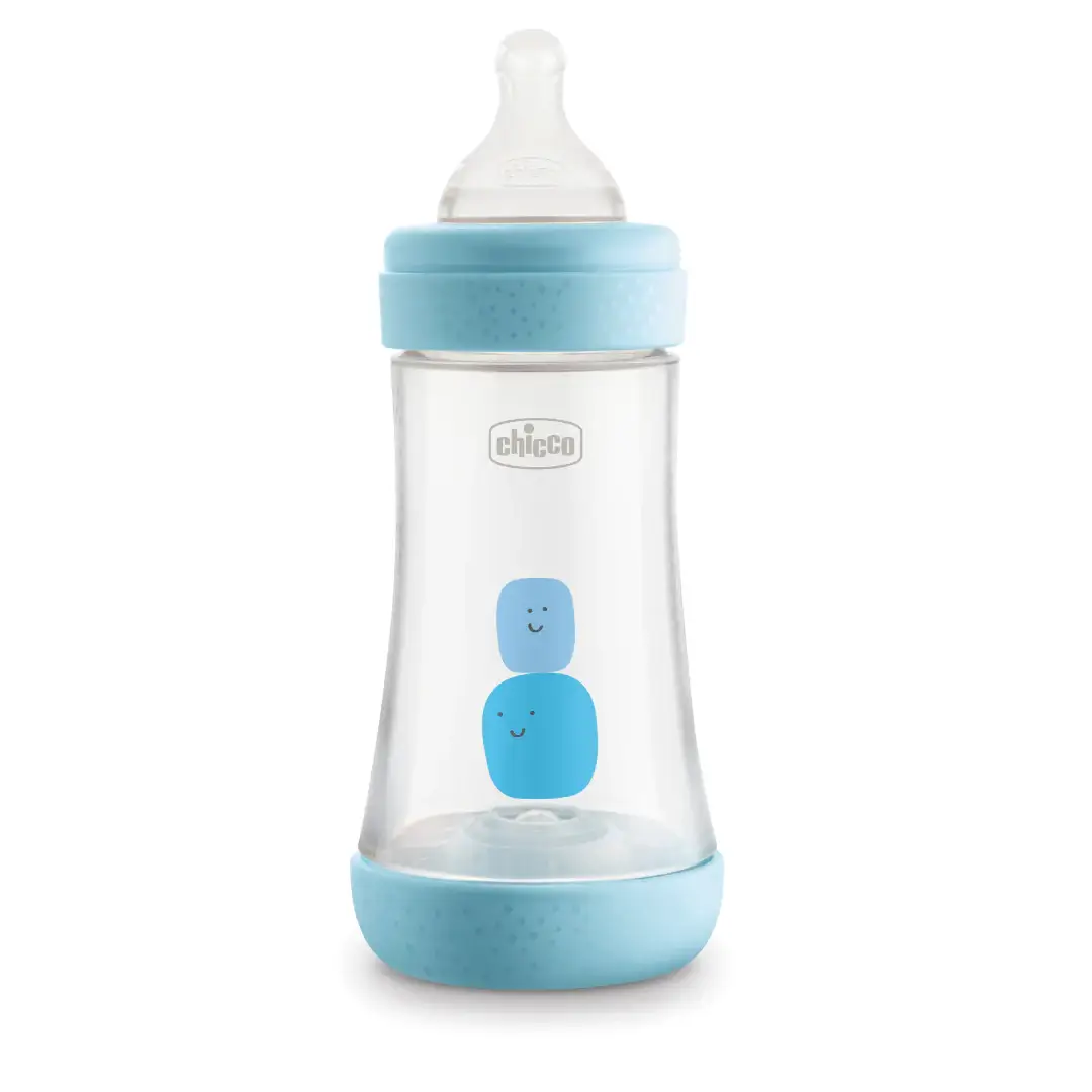 CHICCO Πλαστικό Μπιμπερό Perfect 5 Blue 240ml (2+ μηνών)