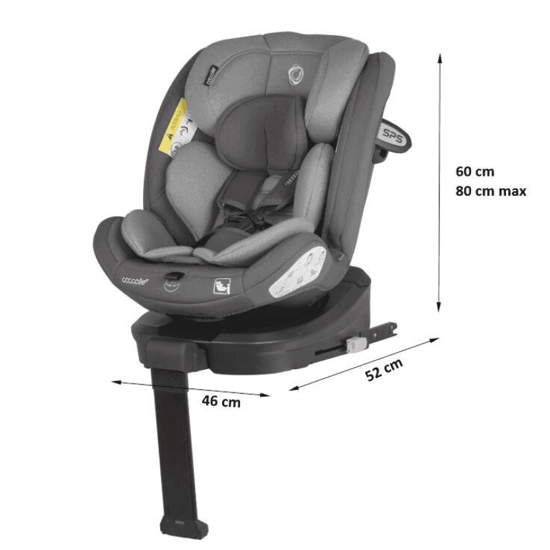COCCOLLE Κάθισμα Αυτοκινήτου Isofix i-Size Sidra 360° Diamond Black (40-150cm)