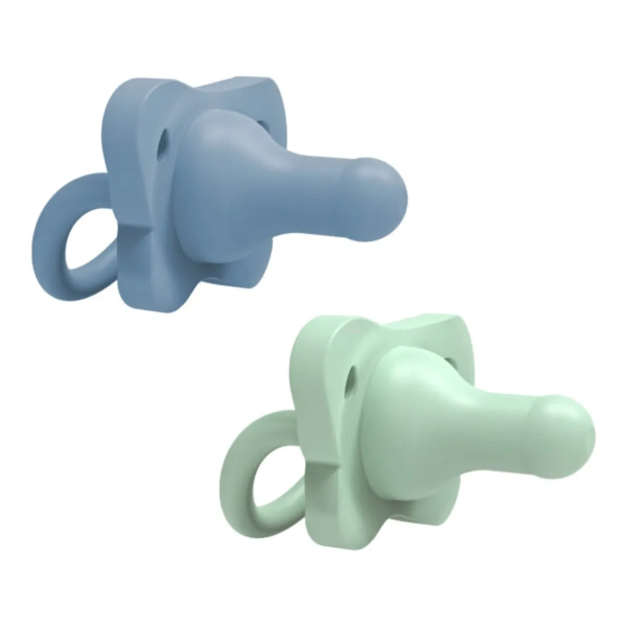 DR. BROWN'S Σετ Πιπίλες Όλο Σιλικόνη Happy Paci Blue Mint (0+ μηνών)