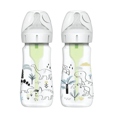 DR. BROWN'S Πλαστικό Μπιμπερό Options+ 270ml Dinosaurs (Double) (0+ μηνών)