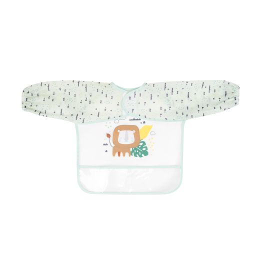 KIKKA BOO Μακρυμάνικη Βρεφική Σαλιάρα Με Τσέπη Savanna Mint (4+μηνών)