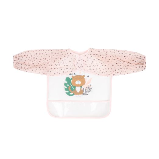 KIKKA BOO Μακρυμάνικη Βρεφική Σαλιάρα Με Τσέπη Savanna Pink (4+μηνών)