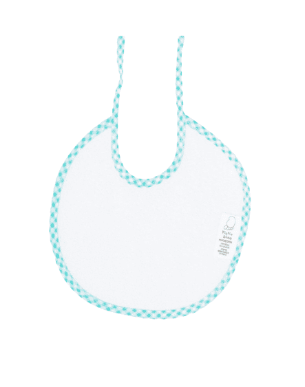 FIGLIO BINO Βρεφική Στρογγυλή Σαλιάρα Φροτέ Με Χρωματιστό Ρέλι Mint (0+ μηνών)