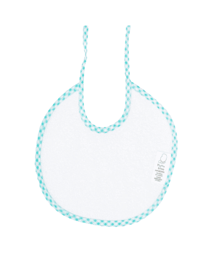 FIGLIO BINO Βρεφική Στρογγυλή Σαλιάρα Φροτέ Με Χρωματιστό Ρέλι Mint (0+ μηνών)