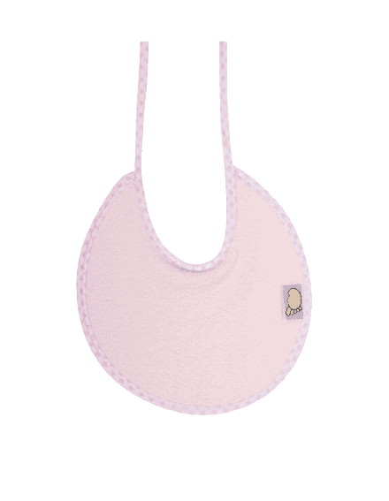 FIGLIO BINO Βρεφική Στρογγυλή Σαλιάρα Φροτέ Με Χρώμα & Ρέλι Pink (0+ μηνών)