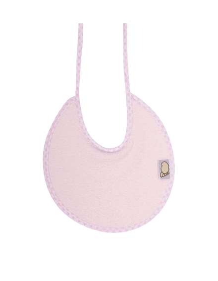 FIGLIO BINO Βρεφική Στρογγυλή Σαλιάρα Φροτέ Με Χρώμα & Ρέλι Pink (0+ μηνών)