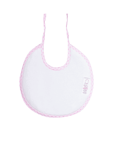FIGLIO BINO Βρεφική Στρογγυλή Σαλιάρα Φροτέ Με Χρωματιστό Ρέλι Pink (0+ μηνών)