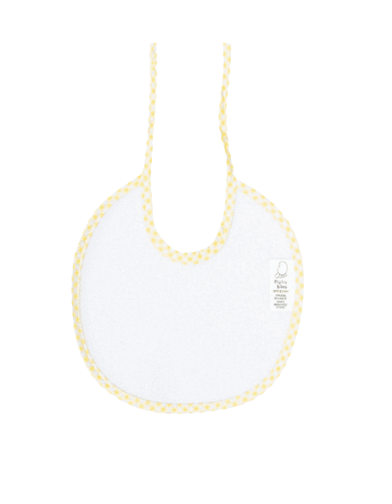 FIGLIO BINO Βρεφική Στρογγυλή Σαλιάρα Φροτέ Με Χρωματιστό Ρέλι Yellow (0+ μηνών)