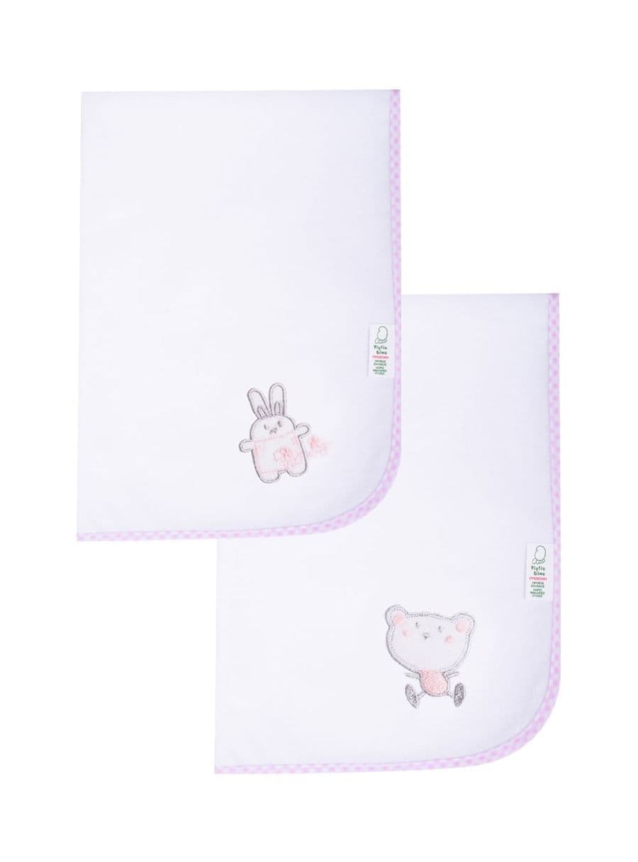 FIGLIO BINO Αδιάβροχο Σελτεδάκι Μωρού Με Κέντημα 50x70cm Pink