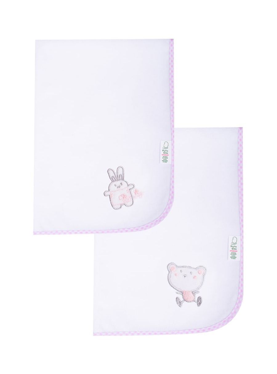 FIGLIO BINO Αδιάβροχο Σελτεδάκι Μωρού Με Κέντημα 60x90cm Pink