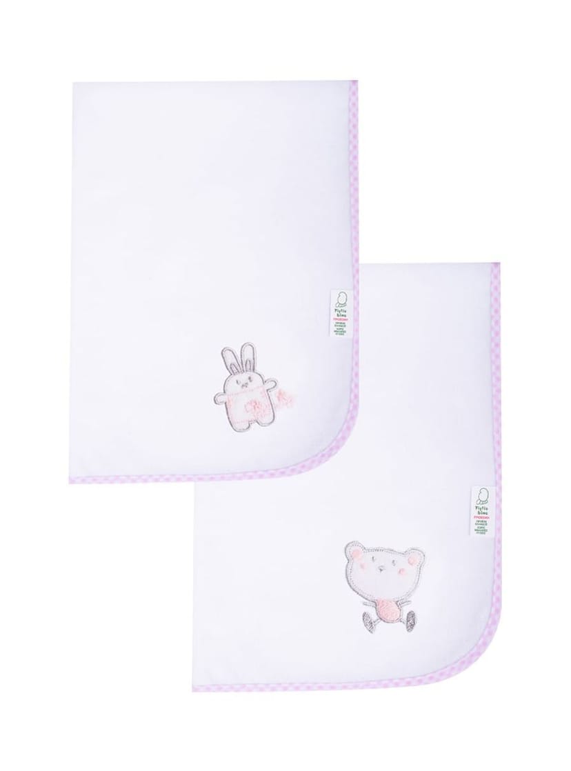 FIGLIO BINO Αδιάβροχο Σελτεδάκι Μωρού Με Κέντημα 60x90cm Pink