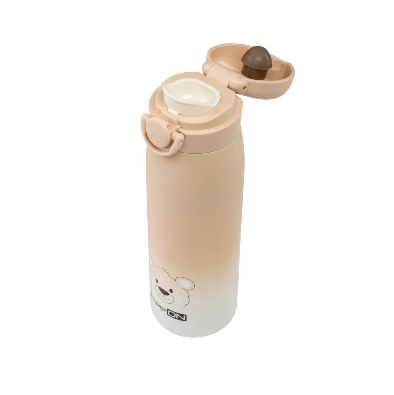 FREE ON Ανοξείδωτος Θερμός Υγρών Bear Beige 480ml