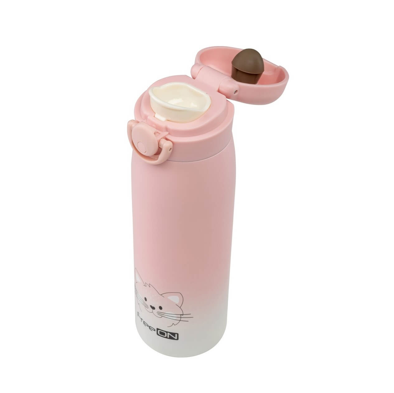FREE ON Ανοξείδωτος Θερμός Υγρών Kitty Pink 480ml