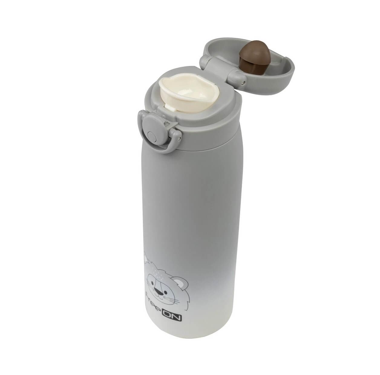 FREE ON Ανοξείδωτος Θερμός Υγρών Lion Grey 480ml