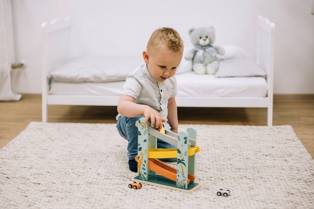 FREE ON Εκπαιδευτικό Παιχνίδι Ξύλινο Μίνι Γκαράζ Με Αυτοκίνητα (18+ μηνών)