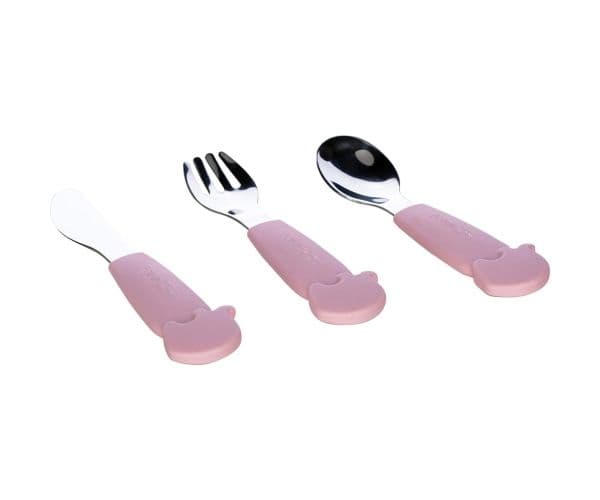 FREEON Σετ Παιδικά Μαχαιροπίρουνα Για Μωρά Pink (6+ μηνών)