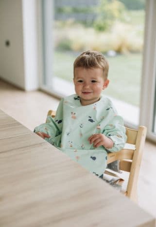 FREE ON Μακρυμάνικη Αδιάβροχη Σαλιάρα Με Τσέπη & Κουμπάκια Forest Animal (6+ μηνών)