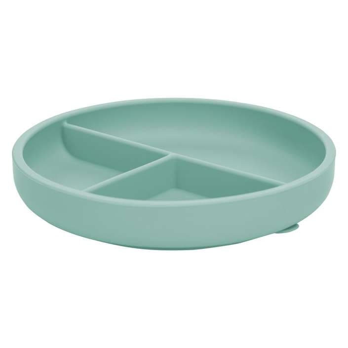 FREE ON Πιάτο Σιλικόνης Με Χωρίσματα Και Βεντούζα Green (6+μηνών)